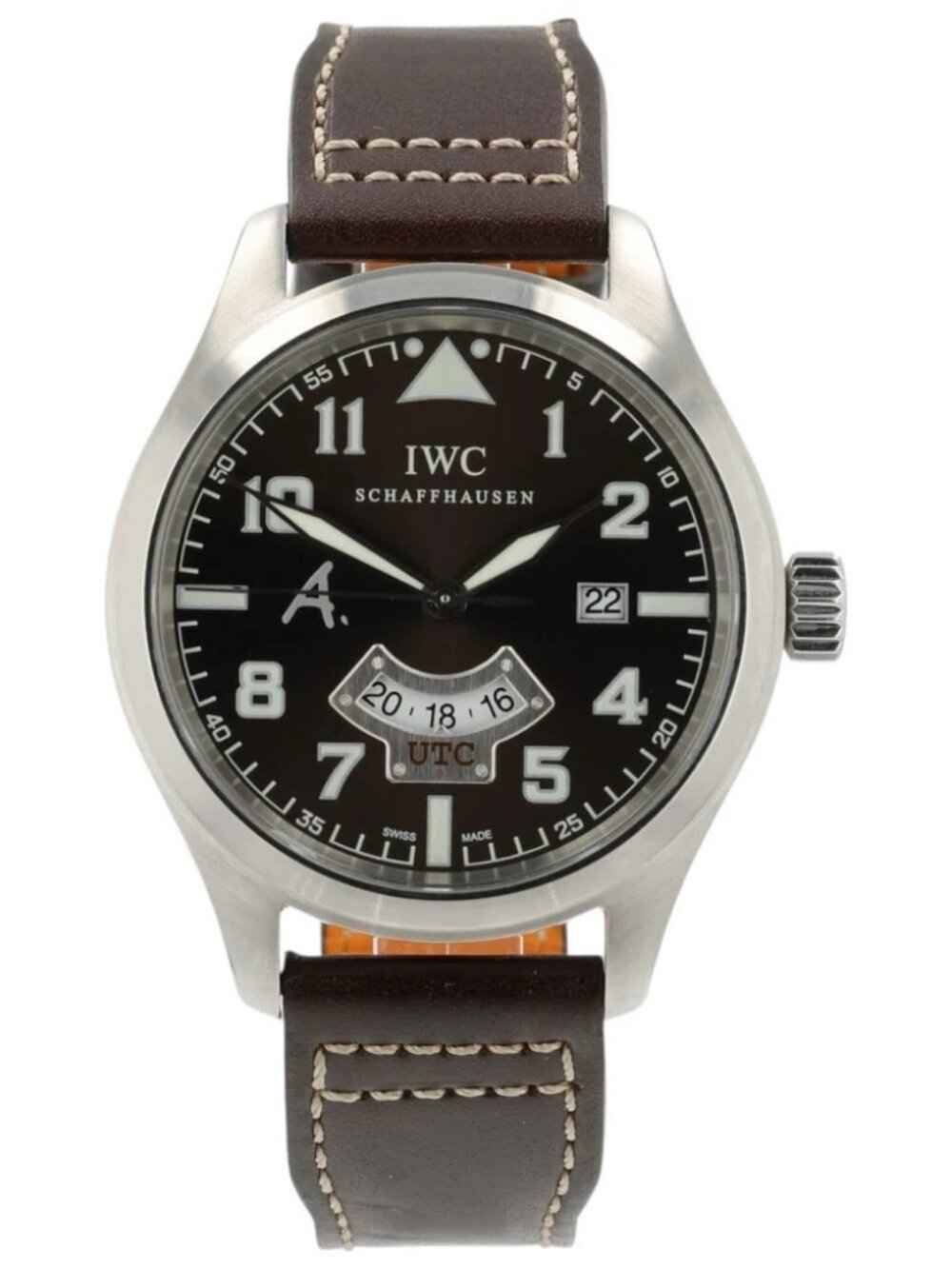 IWC Pilot UTC Brown Dial Stainless Steel 44mm Automatic Men’s Watch